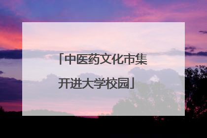 中医药文化市集开进大学校园